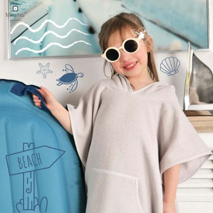 Pontšo laste / beebi rätik"Little swimmers" 0-4 aastat vana