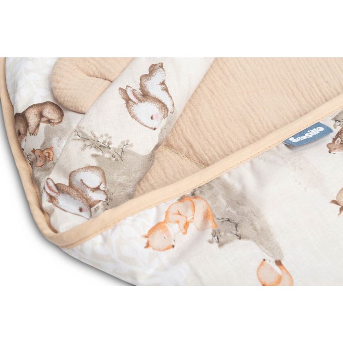 Soojakott vankrisse/turvatool  musliinist  "Sould friends" 90x90 cm