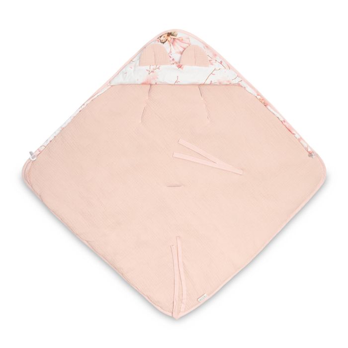 Soojakott vankrisse/turvatool  musliinist  "Fairies" 90x90 cm roosa