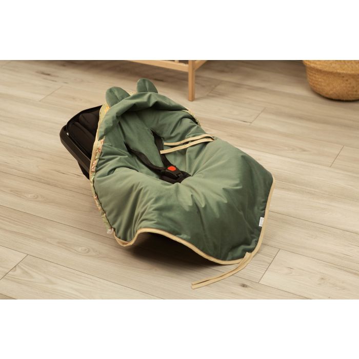 Soojakott vankrisse/turvatool  "Floral green" 90x90 cm