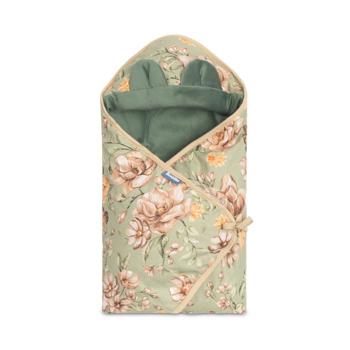 Soojakott vankrisse/turvatool  "Floral green" 90x90 cm