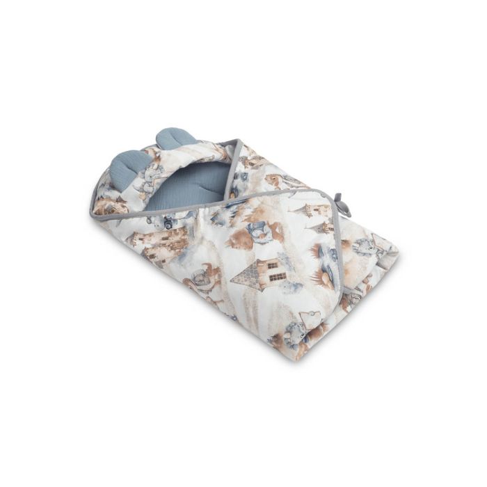 Soojakott vankrisse/turvatool  musliinist  "Draco" 90x90 cm jeans