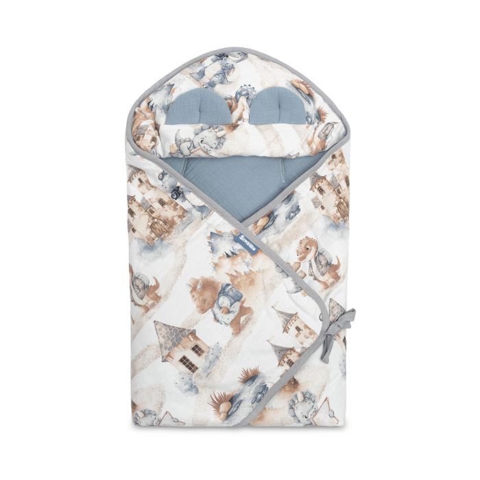 Soojakott vankrisse/turvatool  musliinist  "Draco" 90x90 cm jeans