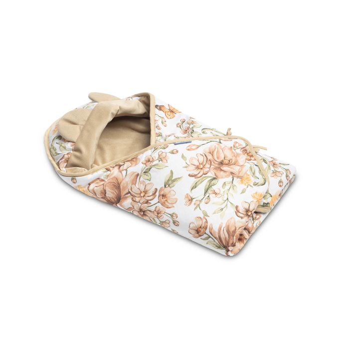 Soojakott vankrisse/turvatool  "Floral beige" 90x90 cm