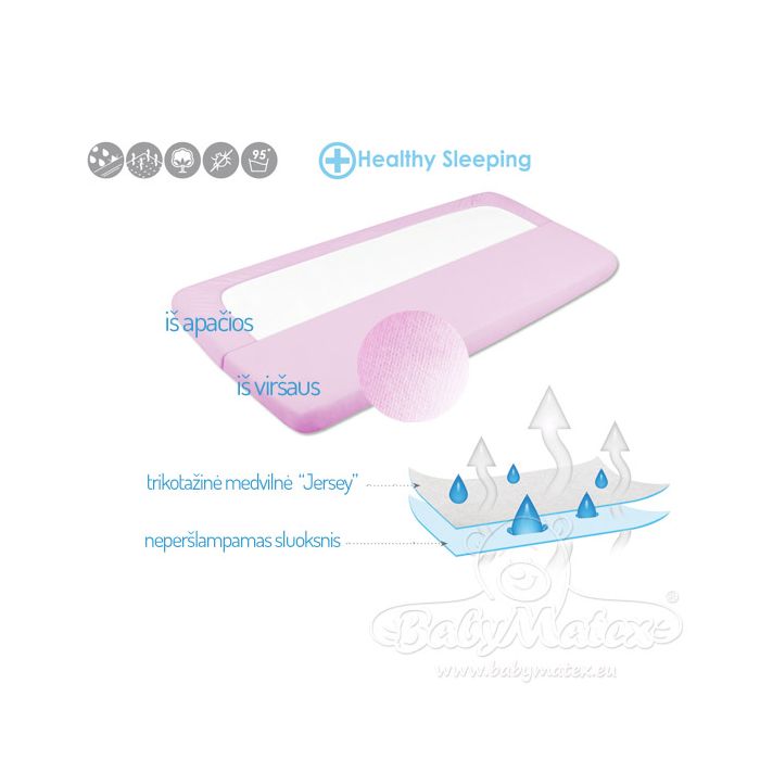 Kummiga lina veekindla  "Jersey" roosa