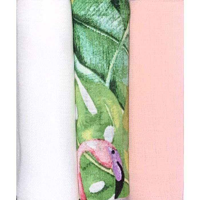 Puuvillaste mähkmete komplekt, 3 tükki, "Flamingo"