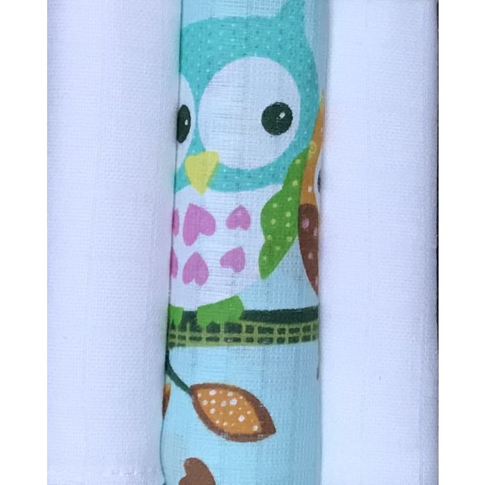 Puuvillaste mähkmete komplekt, 3 tükki, "Mummy owl"