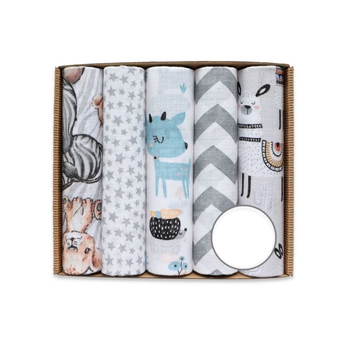 Puuvillaste mähkmete komplekt, 5 tükki, "Mix 1" 