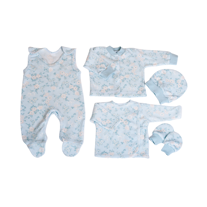 Komplekt vastsündinule 5-e osaline "Gentle story " sinine