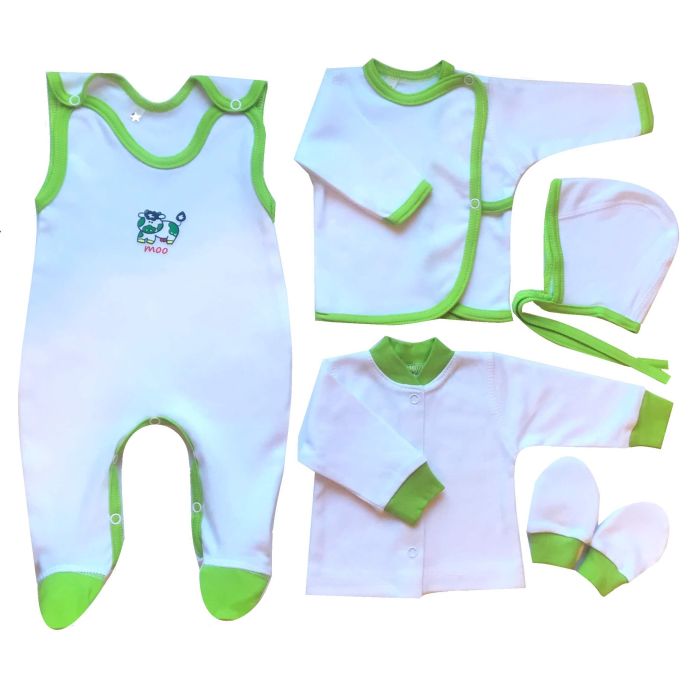 Komplekt vastsündinule 5-e osaline "Mono" roheline