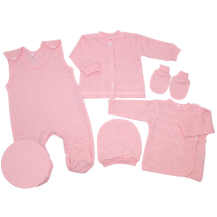 Komplekt vastsündinule 5-e osaline  "Natural pink "  