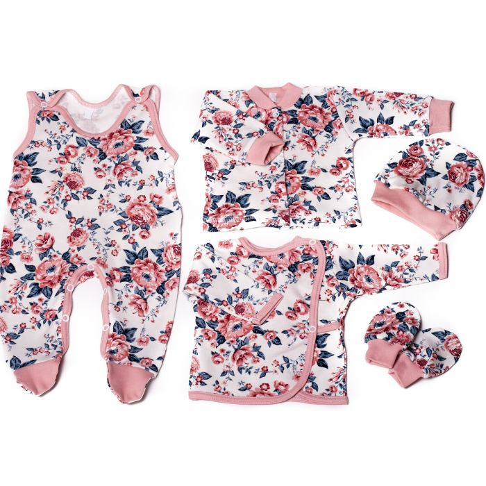 Komplekt vastsündinule 5-e osaline "Flora" 