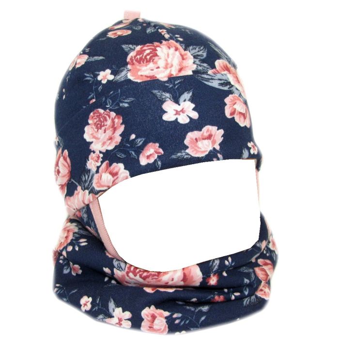 Beebi müts ja sall "Cosy" - navy flora