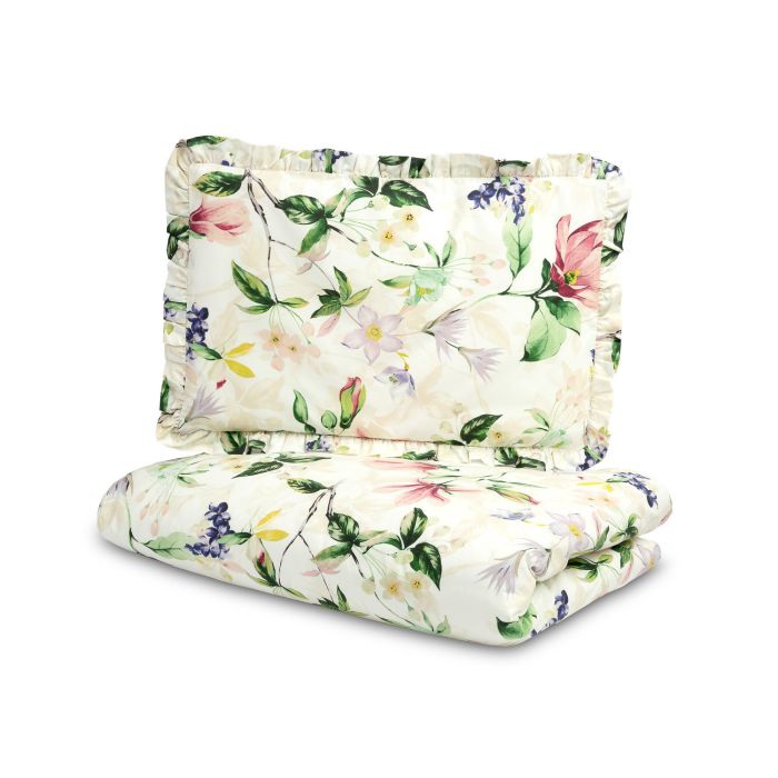 Voodipesu beebidele 135x100 "Magnolia" volangiga 