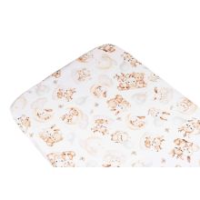 Paklodė su guma 120x60 "Golden goose pink"- medvilninė