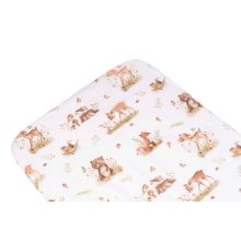 Paklodė su guma 120x60 "Golden goose pink"- medvilninė