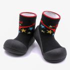 Pirmieji batukai kūdikiams Attipas "Penguin black" . Batai kūdikiams.