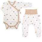 Beebiriided 2 osaline "Bear glamour beige" valge