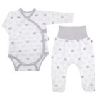 Beebiriided 2 osaline "Bear glamour grey" valge