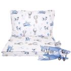 Patalynė kūdikio lopšiukui 80x70cm "Up" melsva, su lėktuvais internetu geresne kaina