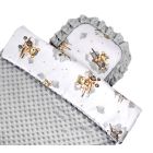 Komplektas vežimėliui "Bear pilot" su pilku minky