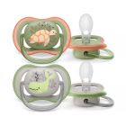 Lutt AVENT "Ultra Air" ortodontinis 6-18 m 2vnt  Turtle