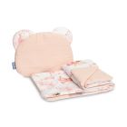 Komplektas kūdikiui "Natural lilia" pledas 56x76 cm ir pagalvė 36x28 cm