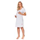 Puuvillane öösärk rasedatele naistele "Ameli" light grey