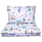 Patalynė kūdikio lopšiukui 80x70cm "Ulf" su stirniukais, zuikučiais ir kitais miško gyventojams. Vaikiška patalynė internetu