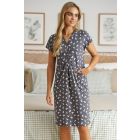 Puuvillane öösärk rasedatele naistele "Vita" sangria