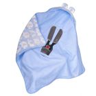 Turvahälli tekk ja soojakott "Elephants & Dots" 80x80 cm sinine