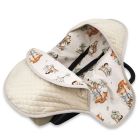 Pledas vokelis automobilinei kėdutei "Forest family beige"