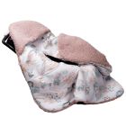 Pledas - vokelis automobilinei kėdutei "Blush zoo nugat" 90x90 cm