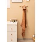 Rankšluostis kūdikiui "Nature" su gobtuvu 100x100 cm "frotte" smėlio spalvos