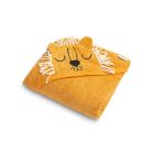 Rankšluostis kūdikiui "Nature" su gobtuvu 100x100 cm "frotte" smėlio spalvos