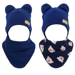 Beebi müts ja sall "Navy teddy" 