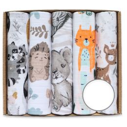 Puuvillaste marli lapid komplekt, 5 tükki, "Fox"