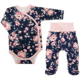 Beebiriided 2 osaline "Flora navy"  