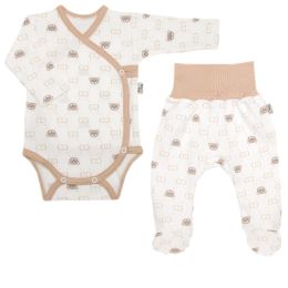 Beebiriided 2 osaline "Bear glamour beige" valge