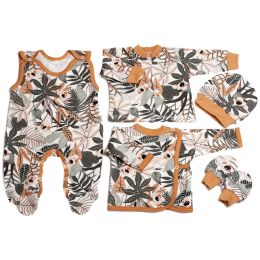 Komplekt vastsündinule 5-e osaline "Tropics" pruun