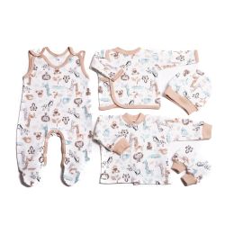 Komplekt vastsündinule 5-e osaline "Jungle beige" 