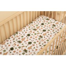 Paklodė su guma 120x60 "Golden goose pink"- medvilninė