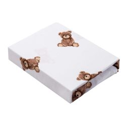 Paklodė su guma 120x60 "Golden goose pink"- medvilninė