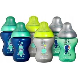 Lutipudelid Tommee Tippee, 0k+ 260ml 6 tk värviline