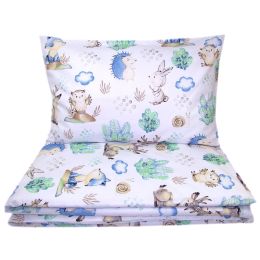 Patalynė kūdikio lopšiukui 80x70cm "Ulf" su stirniukais, zuikučiais ir kitais miško gyventojams. Vaikiška patalynė internetu