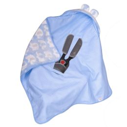 Turvahälli tekk ja soojakott "Elephants & Dots" 80x80 cm sinine