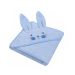  Beebi rätik kapuutsiga "Bunny" 80x80 cm sinine