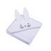  Beebi rätik kapuutsiga "Bunny" 80x80 cm  valge